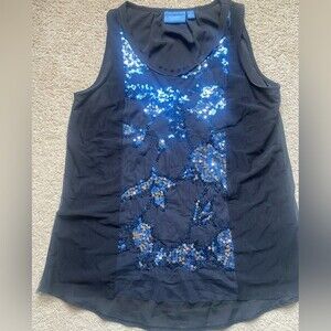 Simply Vera Vera Wang Sequined Mesh Blouse